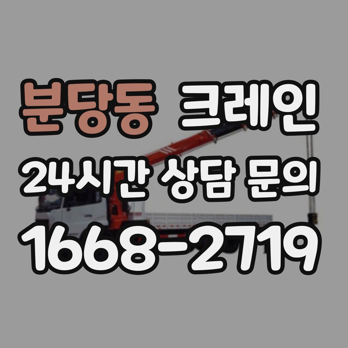 분당동 카고 크레인