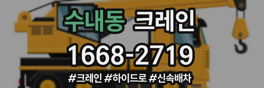 수내동 크레인 작업