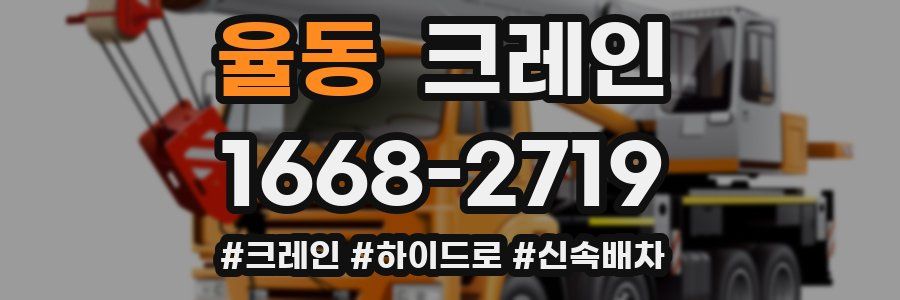 율동 크레인 작업