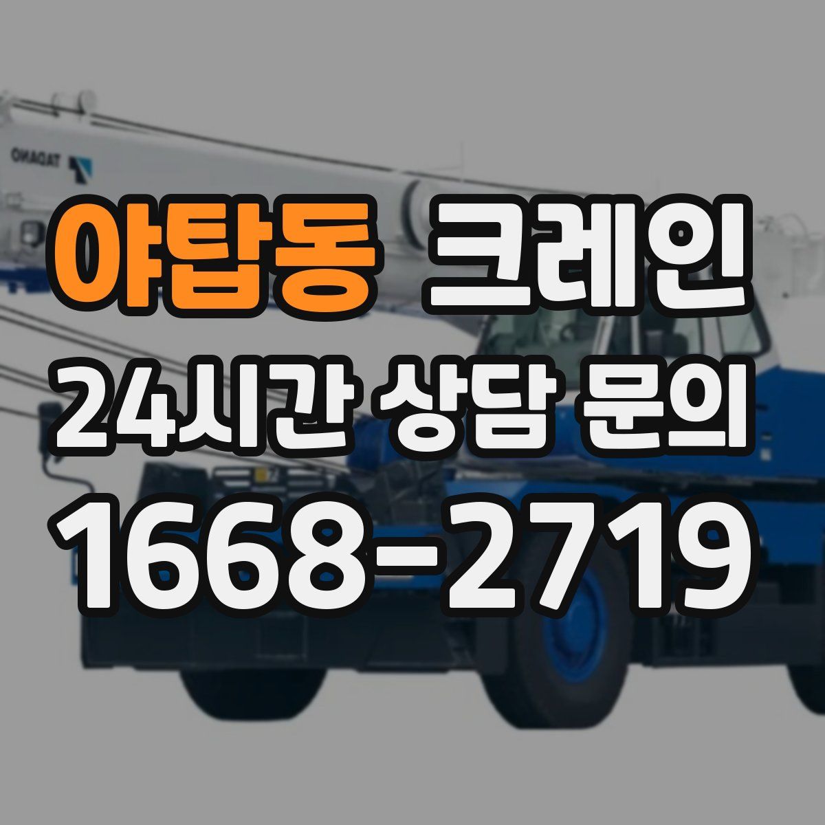 야탑동 카고 크레인