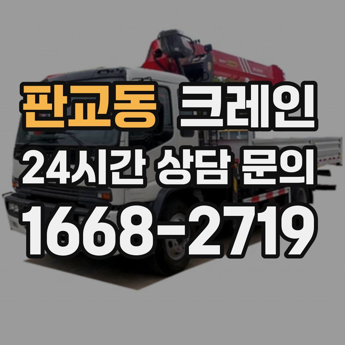 판교동 카고 크레인