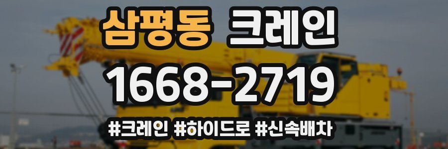 삼평동 크레인 작업