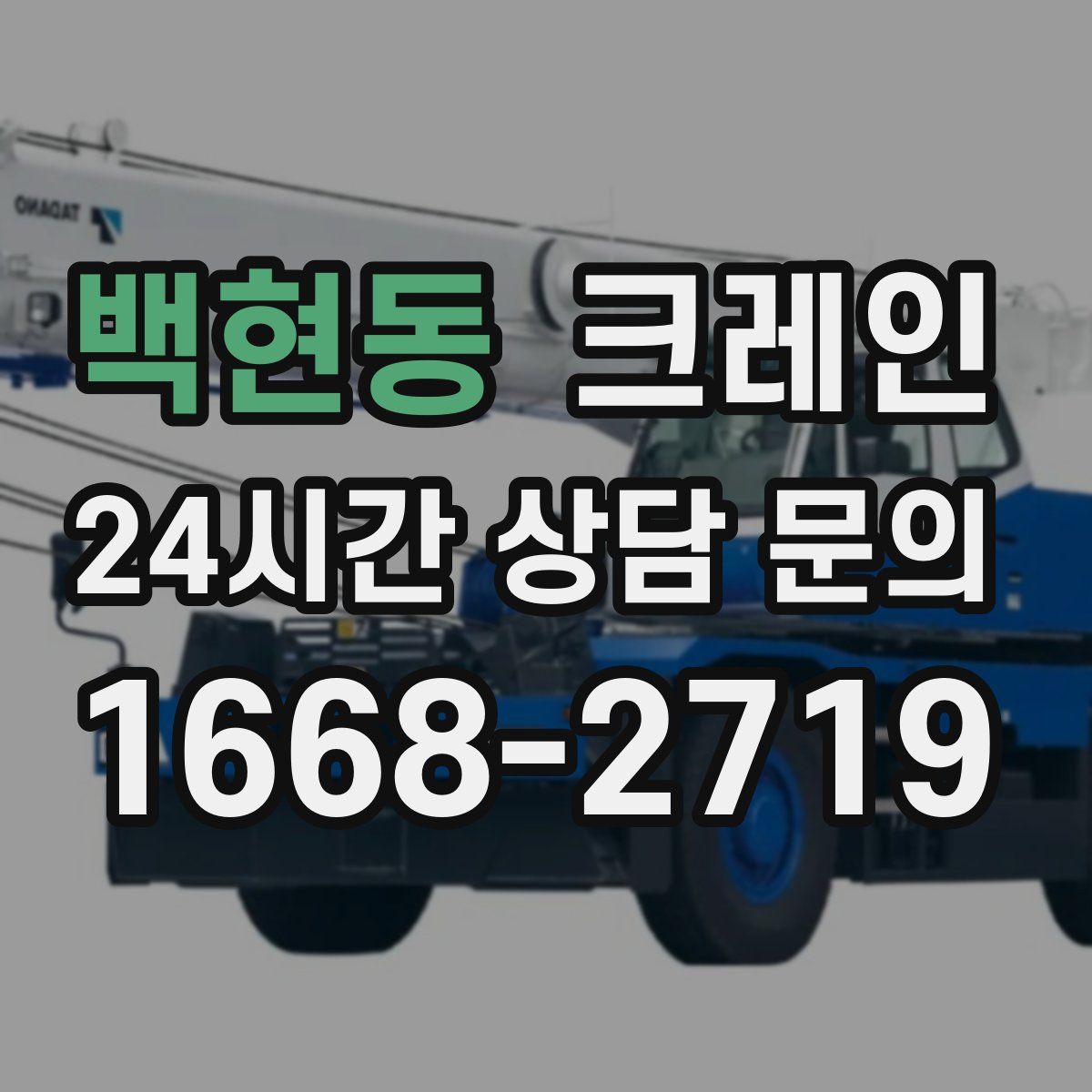 백현동 카고 크레인