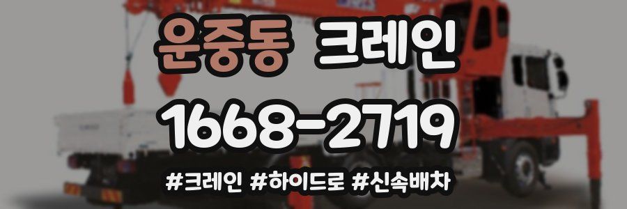 운중동 크레인 작업
