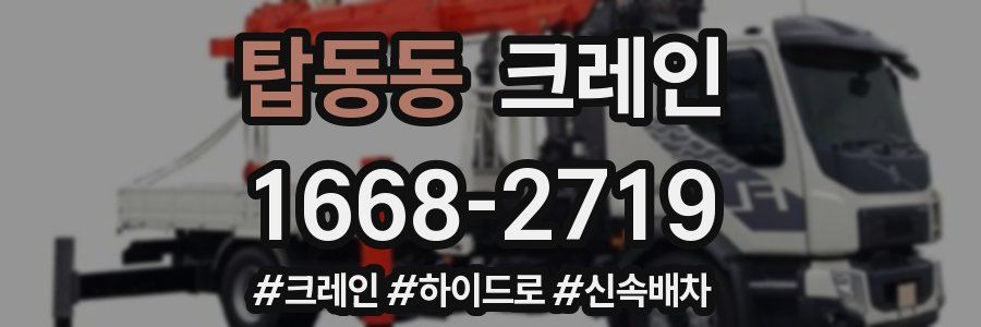 탑동동 크레인 작업