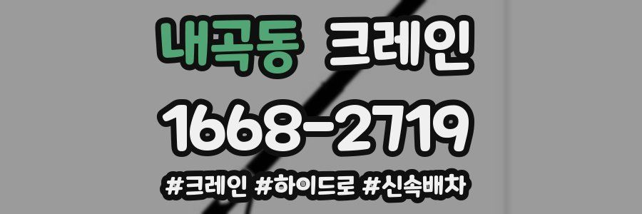 내곡동 크레인 작업