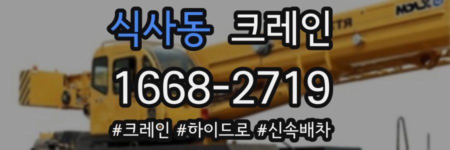 식사동 크레인 작업