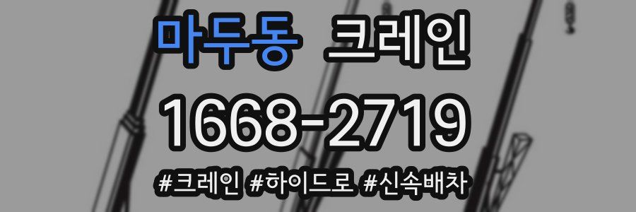 마두동 크레인 작업