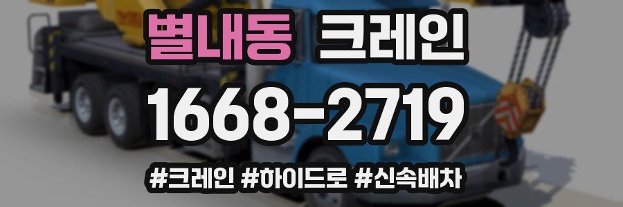별내동 크레인 작업