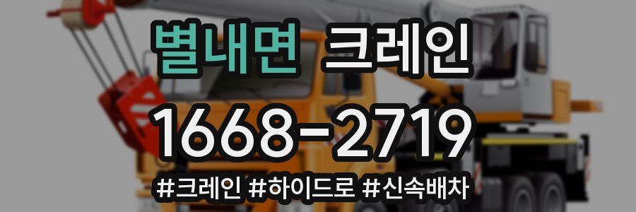 별내면 크레인 작업