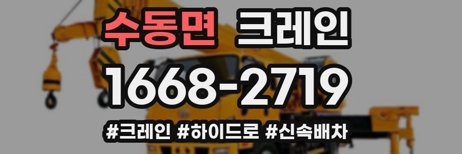 수동면 크레인 작업