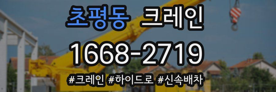 초평동 크레인 작업