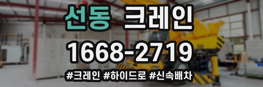 선동 크레인 작업