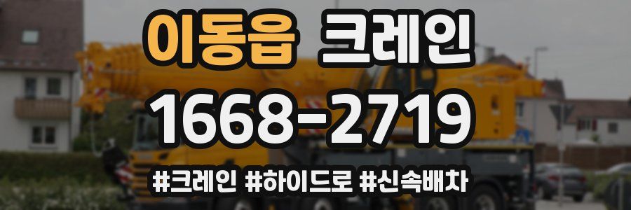 이동읍 크레인 작업