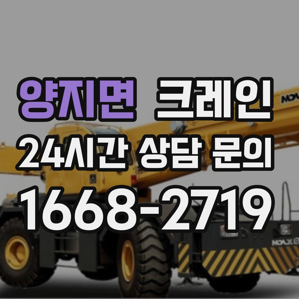 양지면 카고 크레인