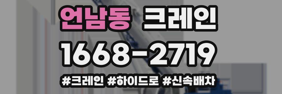 언남동 크레인 작업