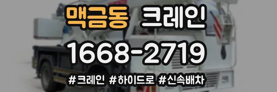 맥금동 크레인 작업