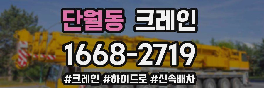 단월동 크레인 작업
