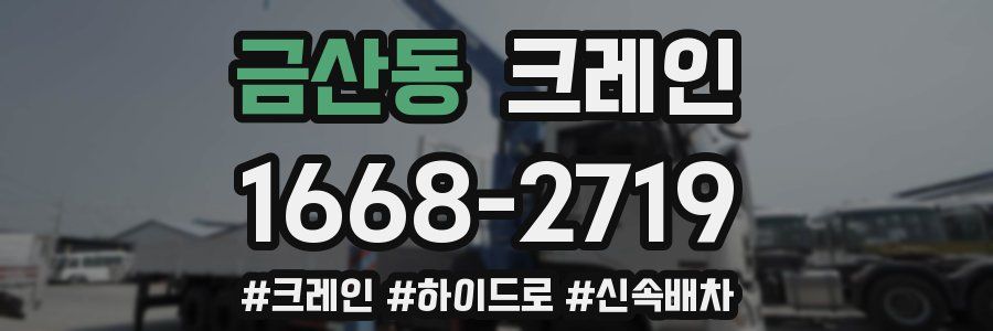 금산동 크레인 작업