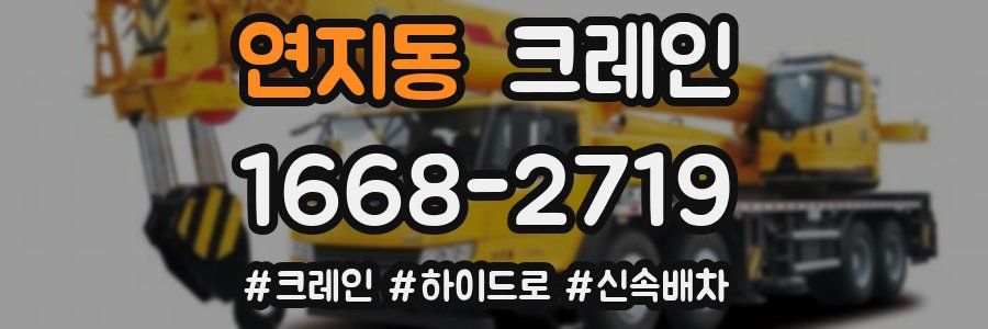 연지동 크레인 작업