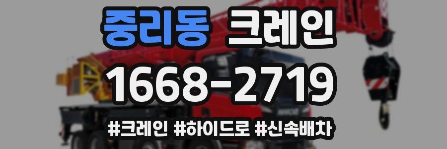 중리동 크레인 작업