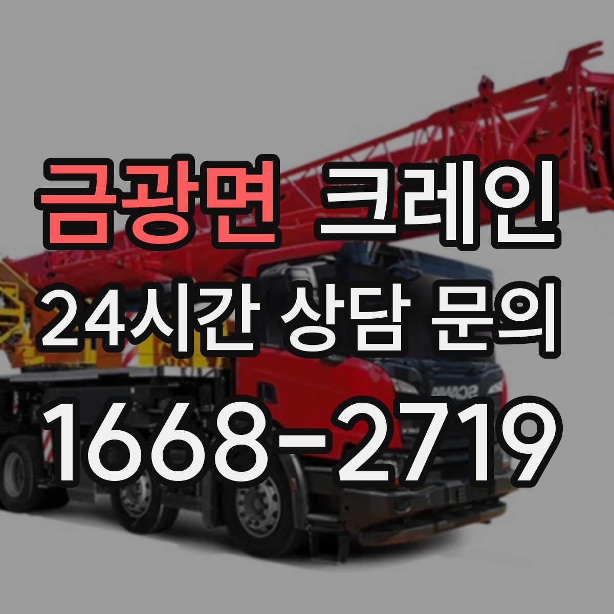 금광면 카고 크레인