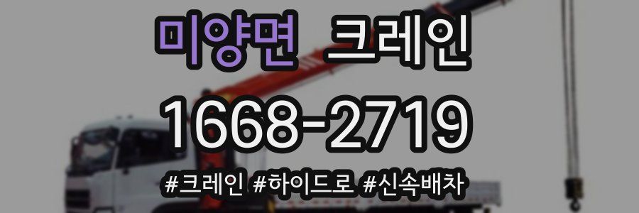 미양면 크레인 작업