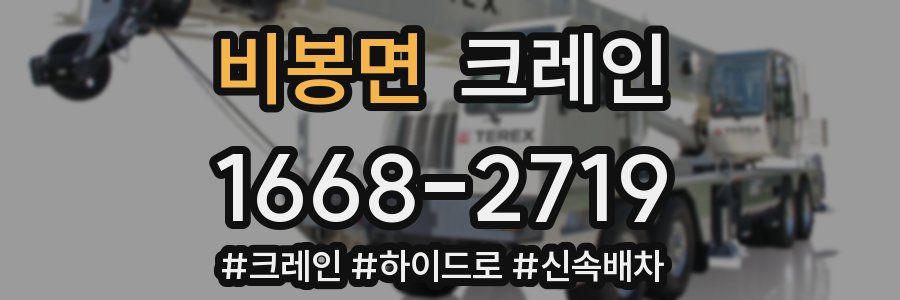 비봉면 크레인 작업