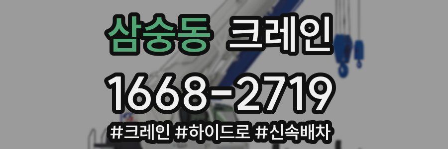 삼숭동 크레인 작업