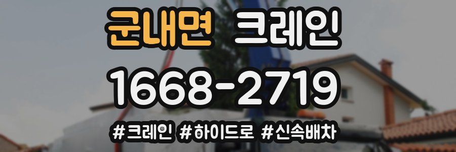 군내면 크레인 작업