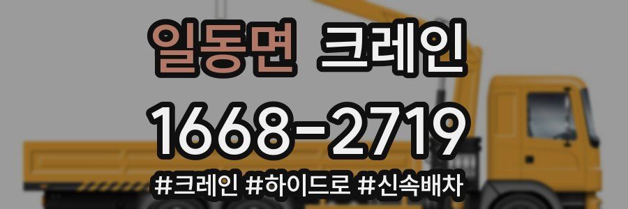 일동면 크레인 작업