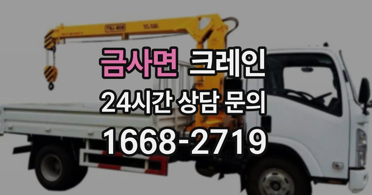 금사면 크레인