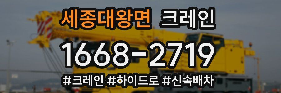 세종대왕면 크레인 작업