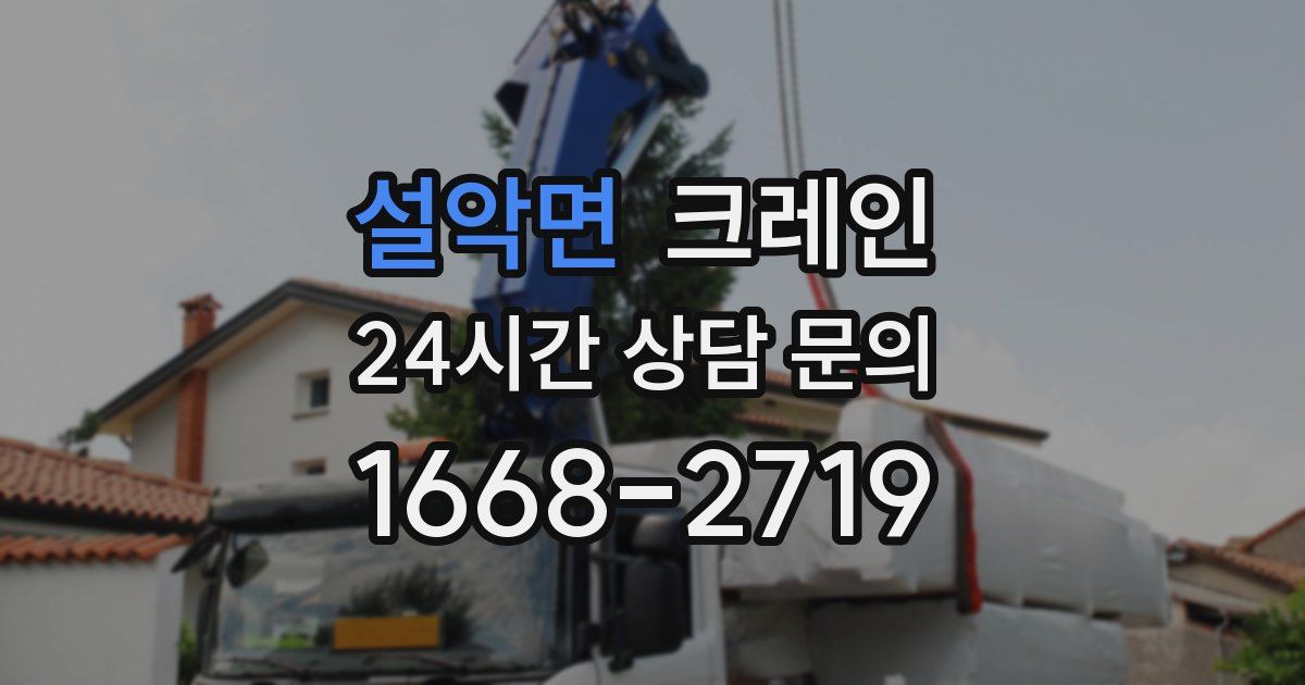 설악면 크레인