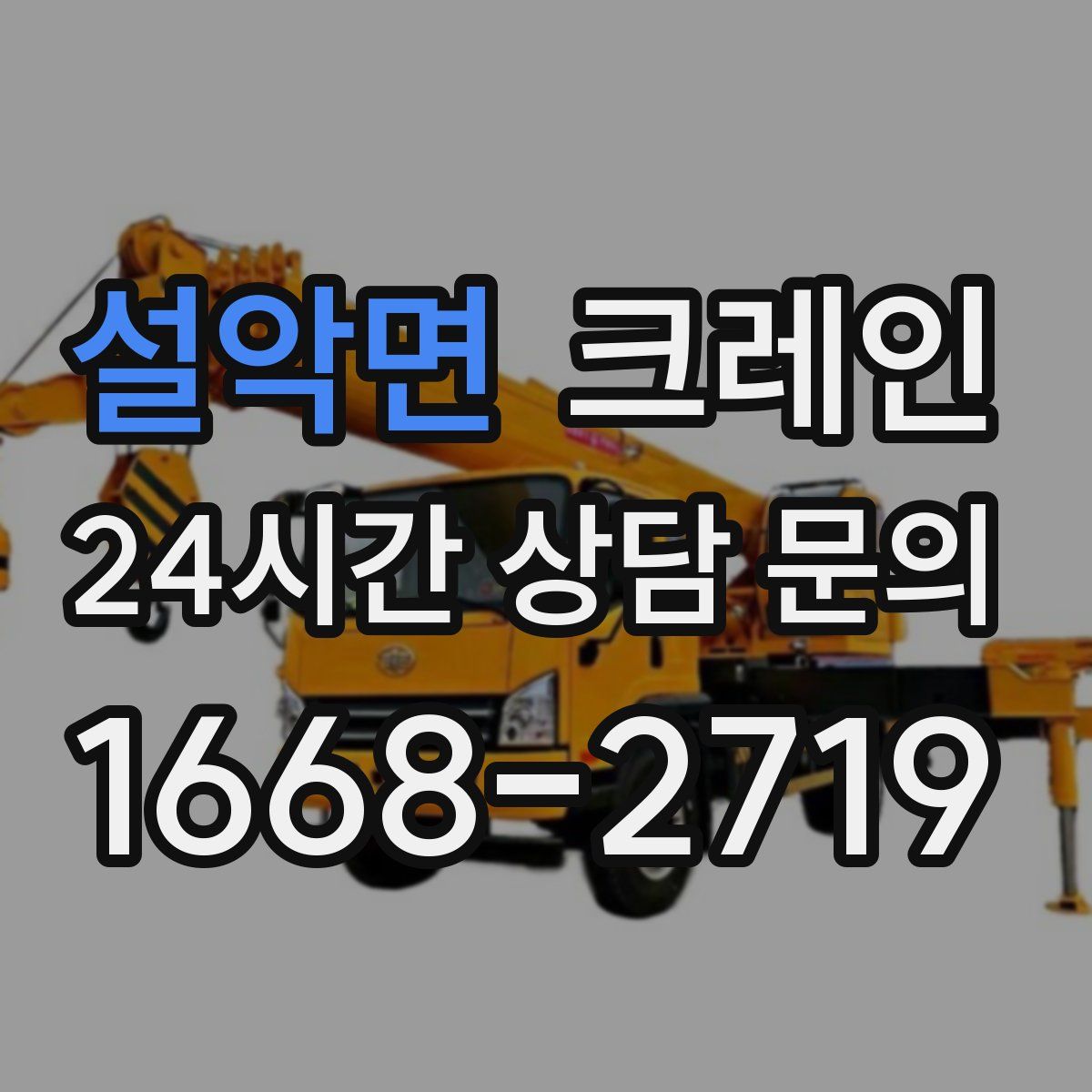 설악면 카고 크레인