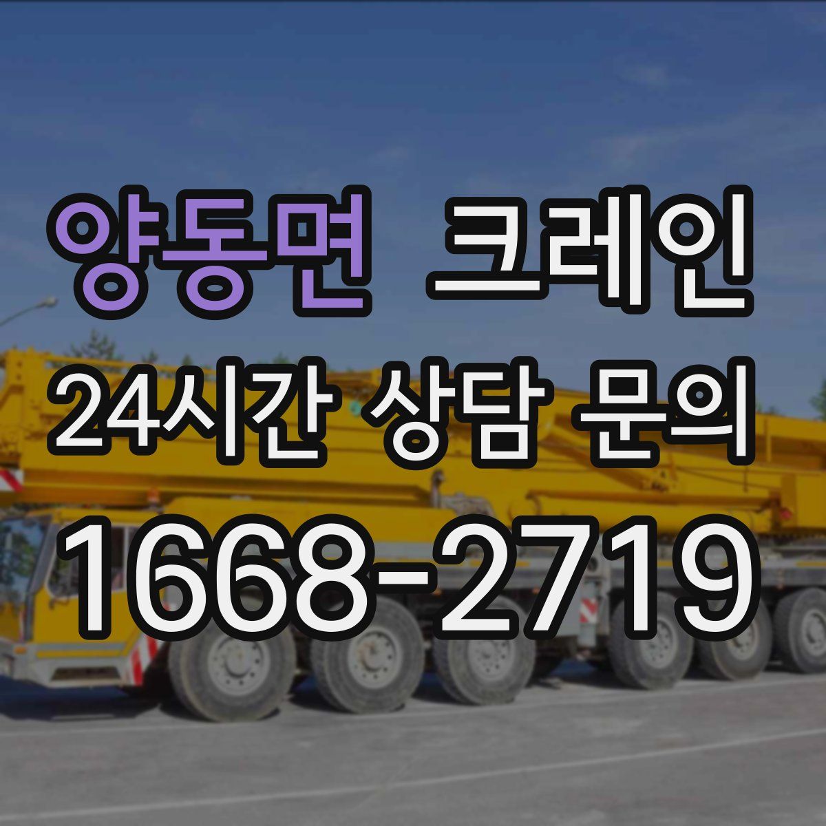양동면 카고 크레인