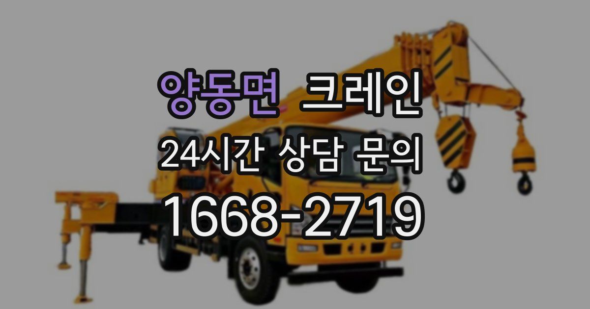 양동면 크레인