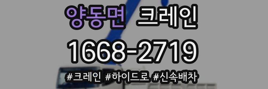 양동면 크레인 작업