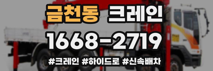 금천동 크레인 작업