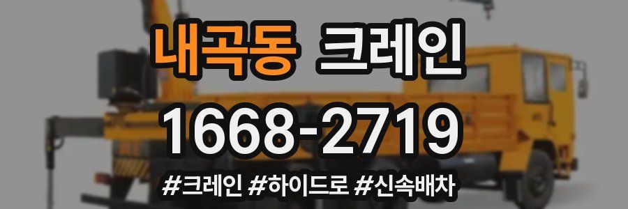 내곡동 크레인 작업