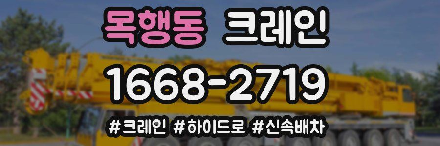 목행동 크레인 작업