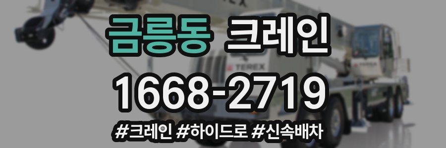 금릉동 크레인 작업