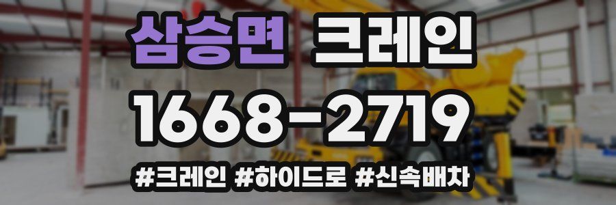 삼승면 크레인 작업