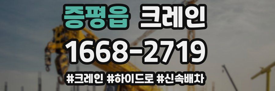 증평읍 크레인 작업