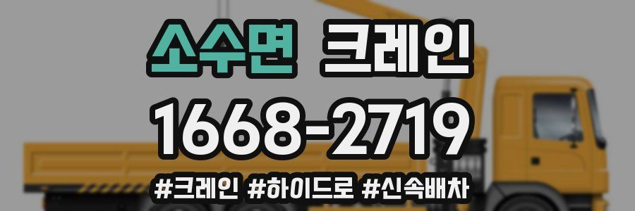 소수면 크레인 작업