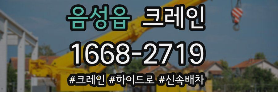 음성읍 크레인 작업