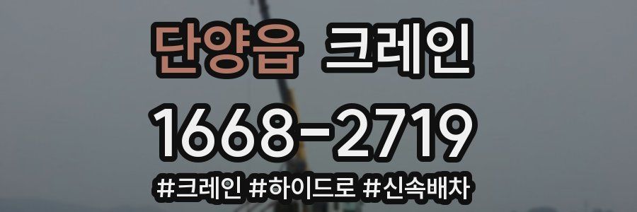 단양읍 크레인 작업