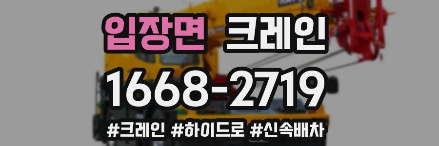 입장면 크레인 작업