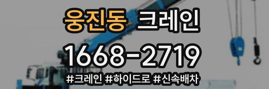 웅진동 크레인 작업