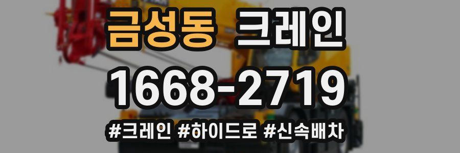 금성동 크레인 작업